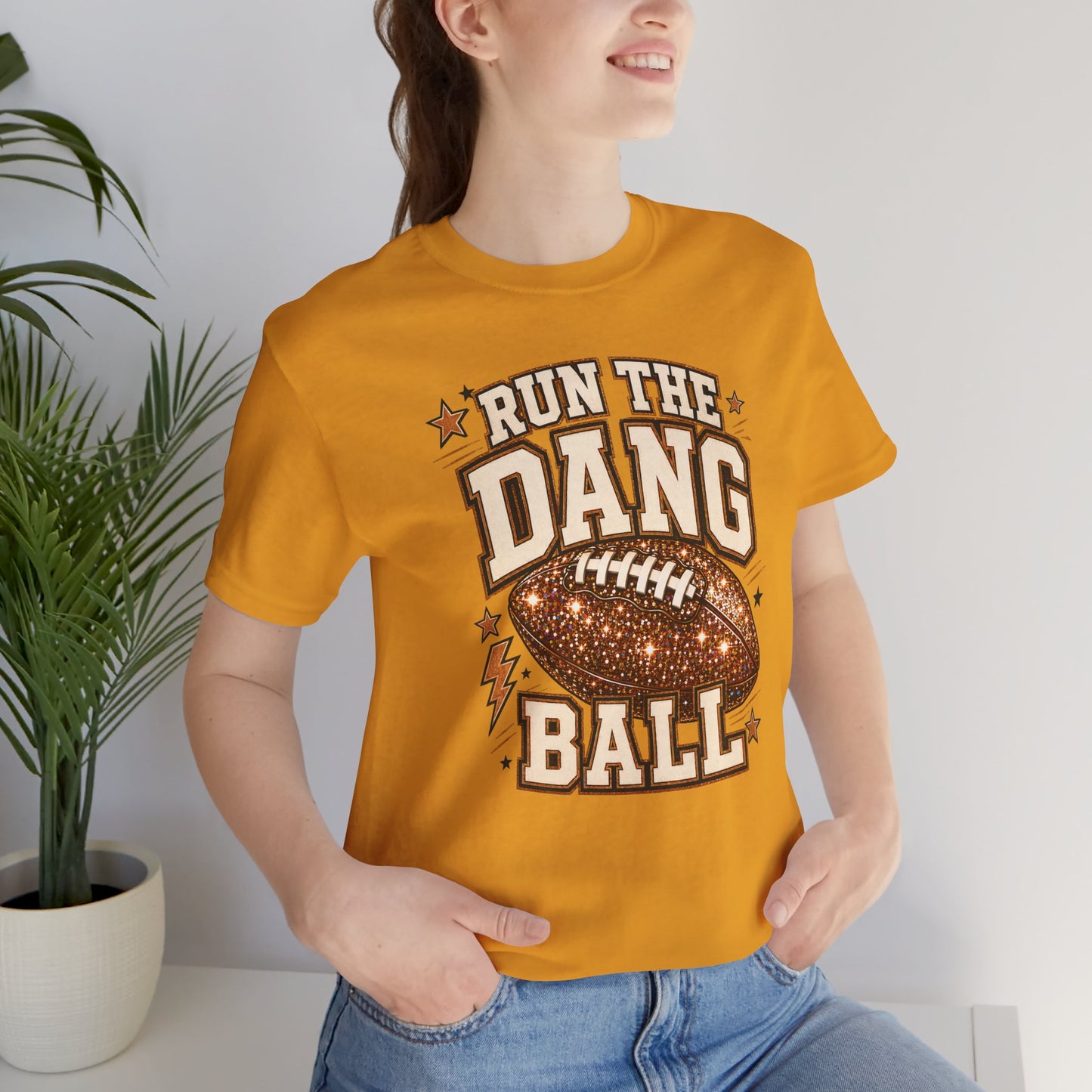 Run the Dang Ball Football T-Shirt — Retro Gridiron Graphic Tee