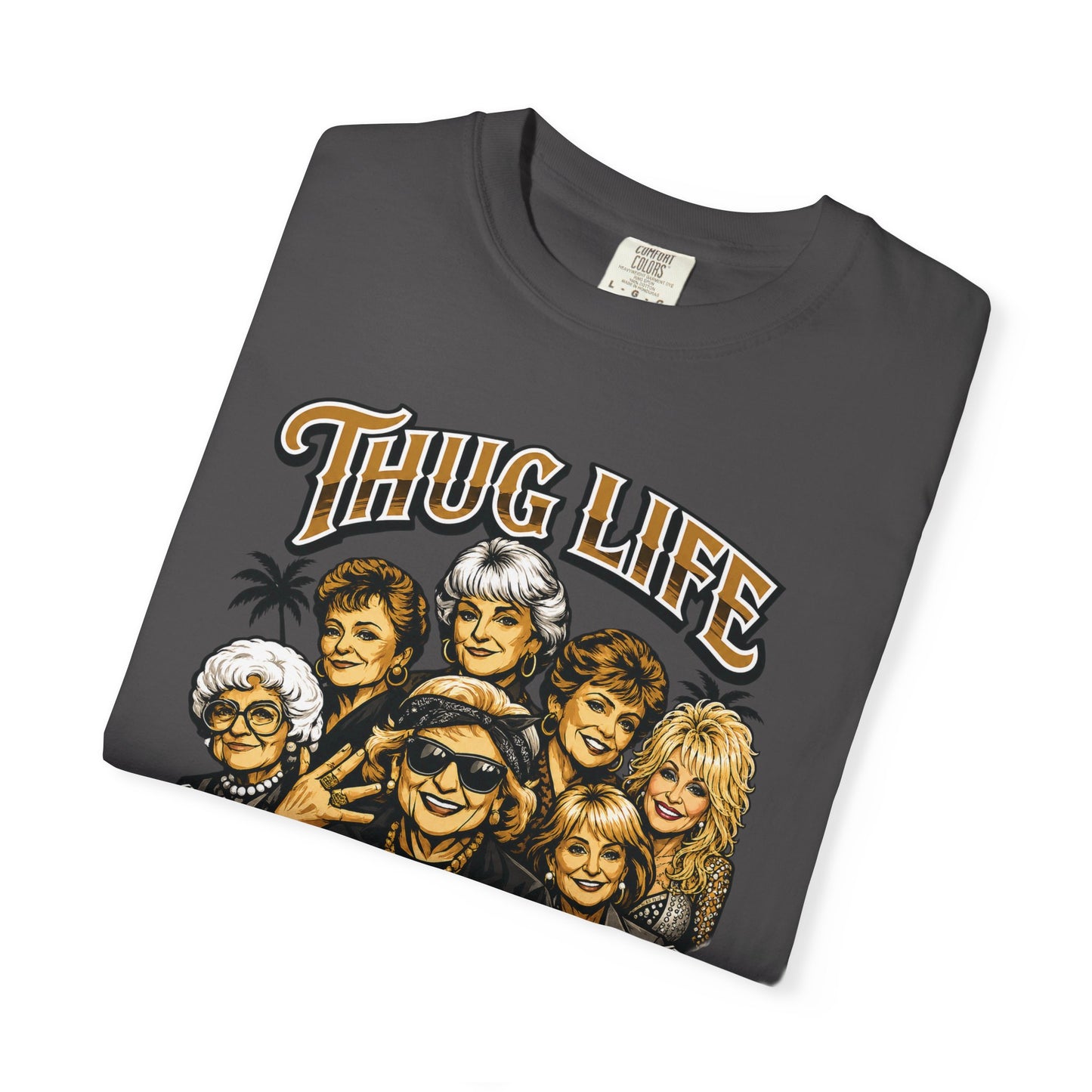 T H U G Golden Dolly Grandma Portrait T-Shirt | Retro TV Comedy Crew Tee