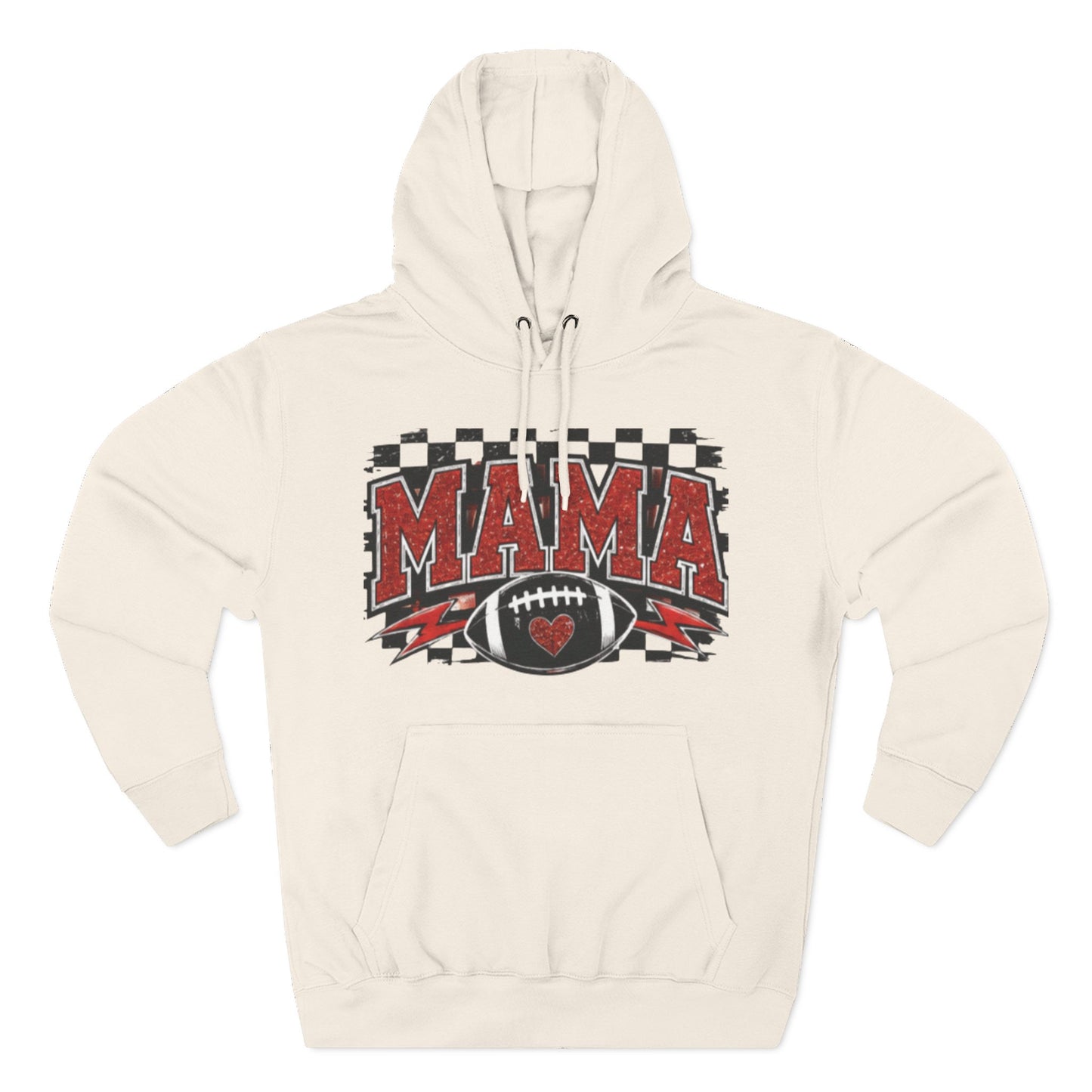 Mama Football Hoodie — #10 Player Mom Fleece Pullover