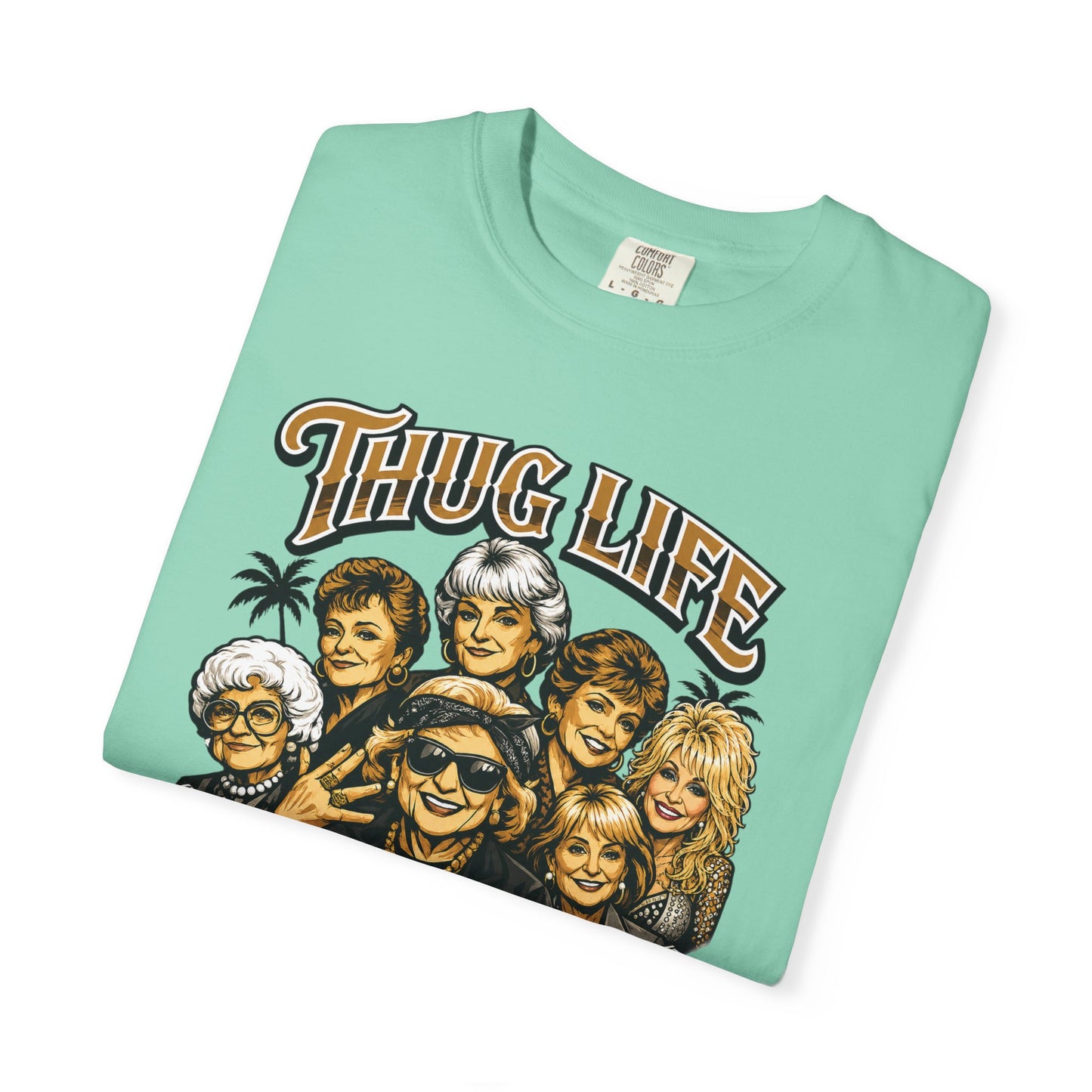T H U G Golden Dolly Grandma Portrait T-Shirt | Retro TV Comedy Crew Tee