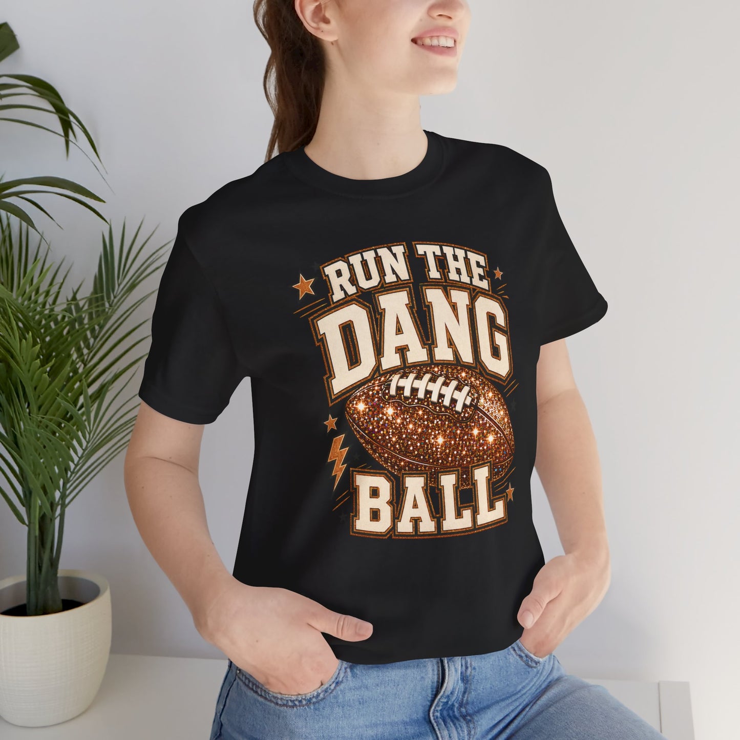 Run the Dang Ball Football T-Shirt — Retro Gridiron Graphic Tee