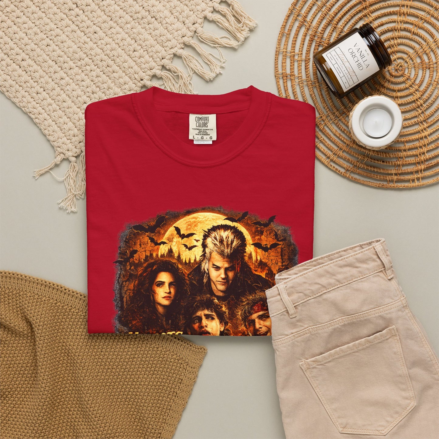 Halloween Horror Movie Collage T-Shirt — "Maggots" Retro Pumpkin Graphic