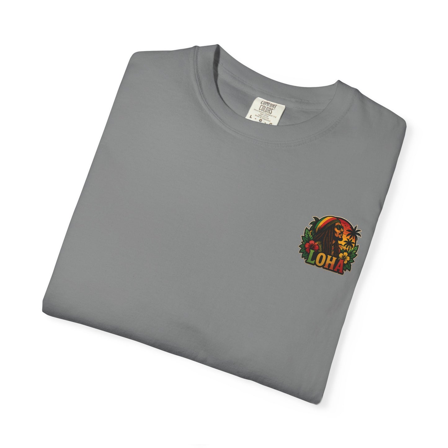 Rasta Aloha T-Shirt — "LOHA" Reggae Sunset Tee