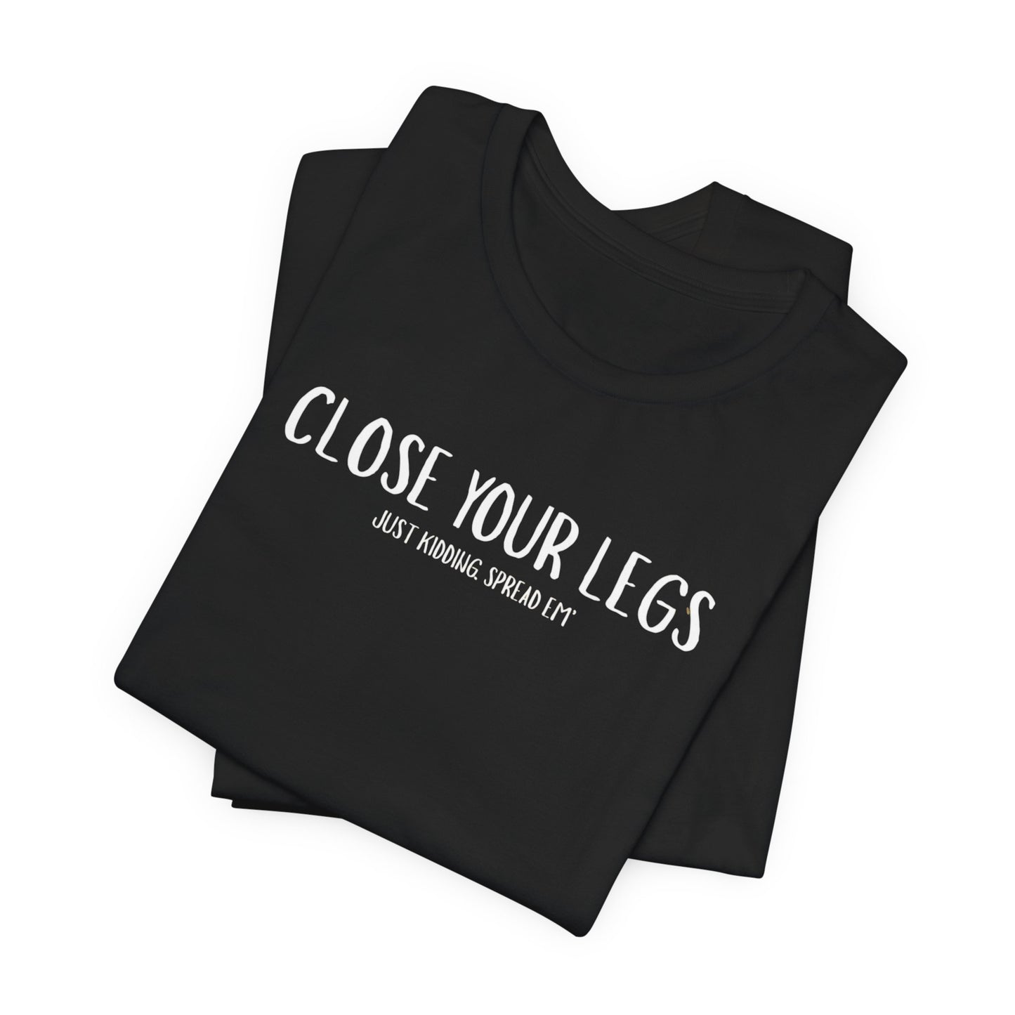 Close Your Legs tee | Graphic T-Shirt with Minimal Text Design