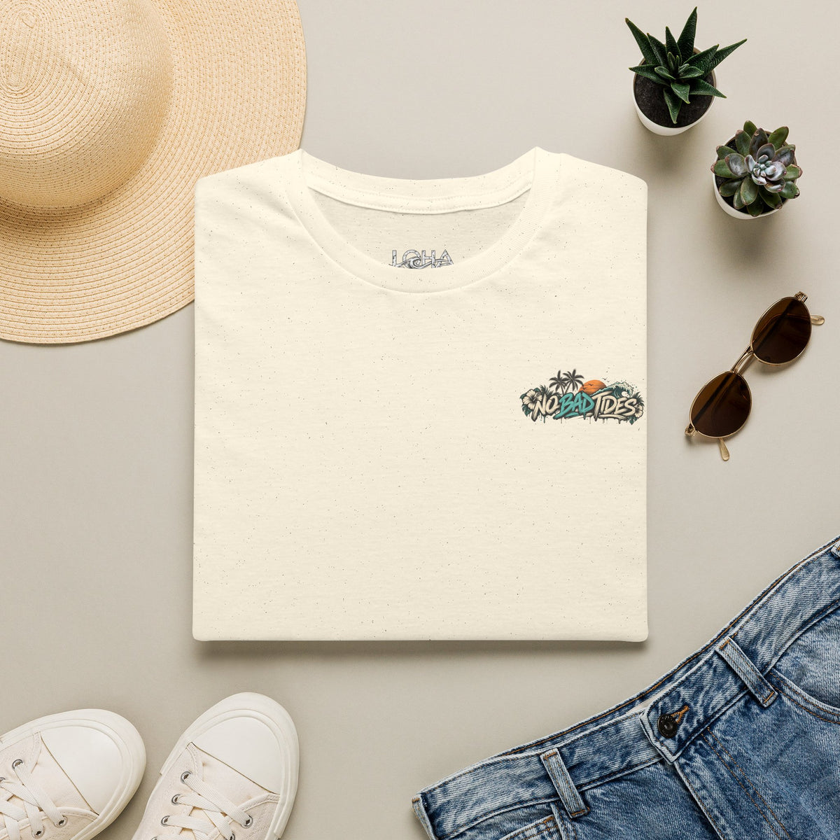 LOHA VIBES - No Bad Tides Beach Vacation T-Shirt