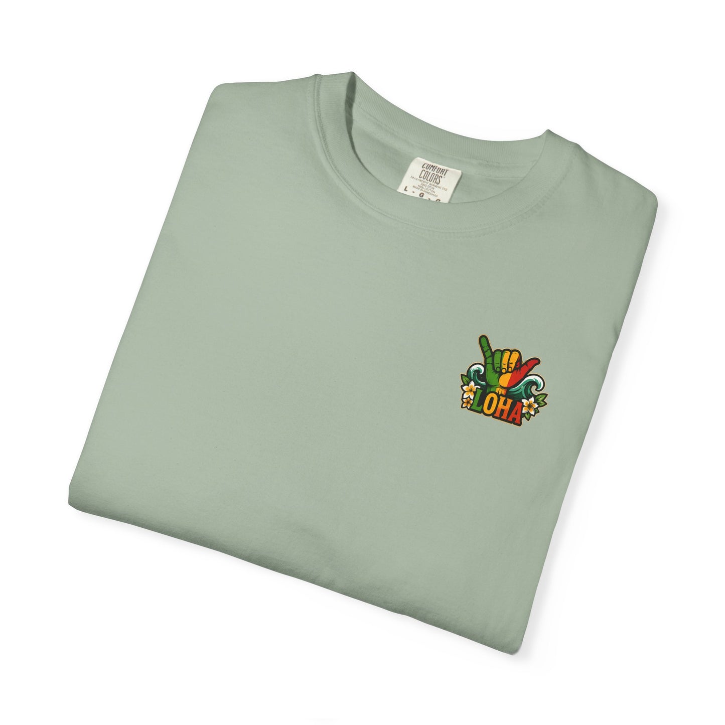 Loha Shaka T-Shirt — Retro Surf Hawaiian Tee with "LOHA" Back Graphic