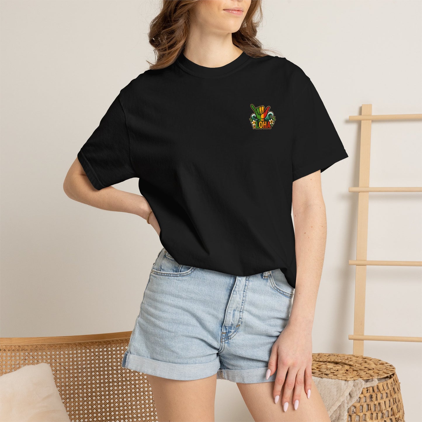 Loha Shaka T-Shirt — Retro Surf Hawaiian Tee with "LOHA" Back Graphic