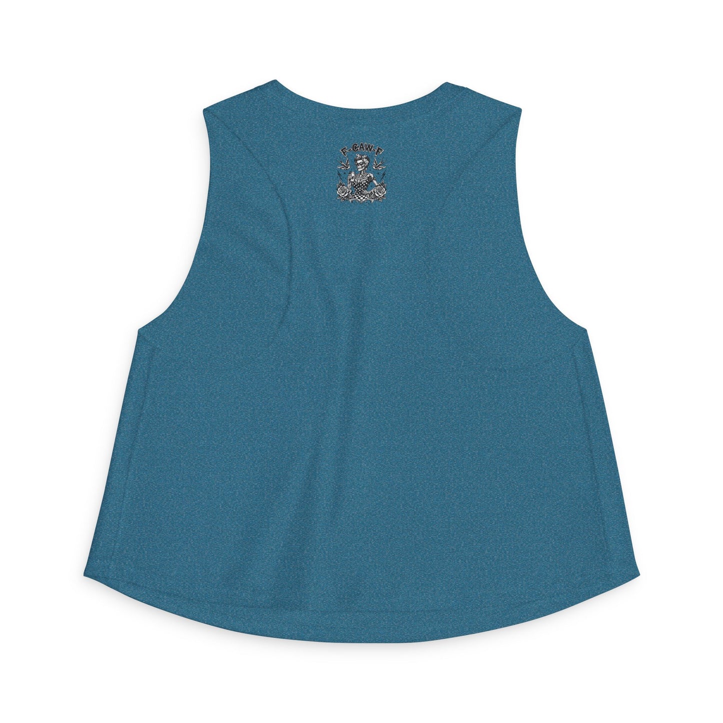 Women's Crop Top — Rockabilly Skeleton 'F-GAW-F' Graphic Tank