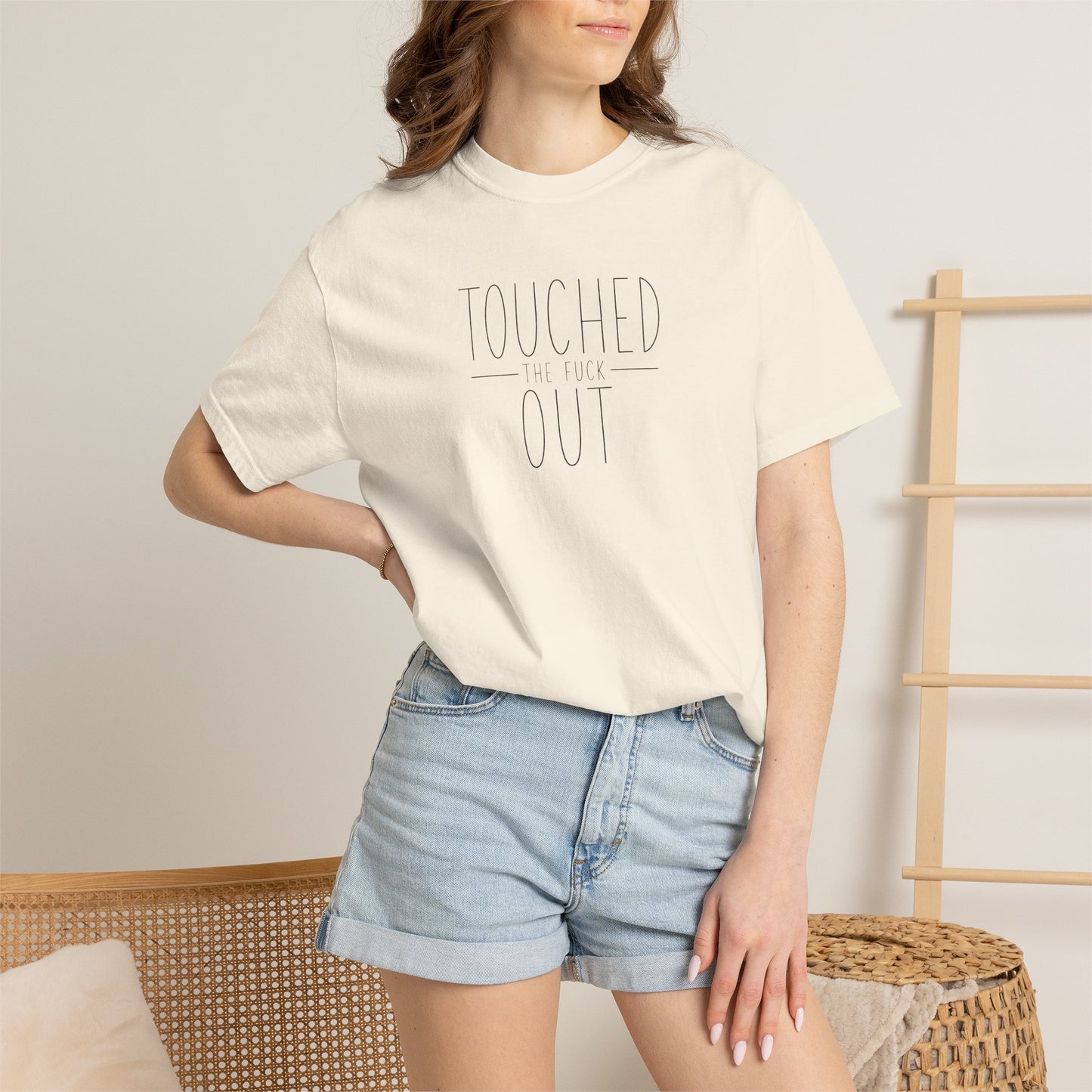 Touched the F Out | Funny Overstimulated Mom Graphic Tee