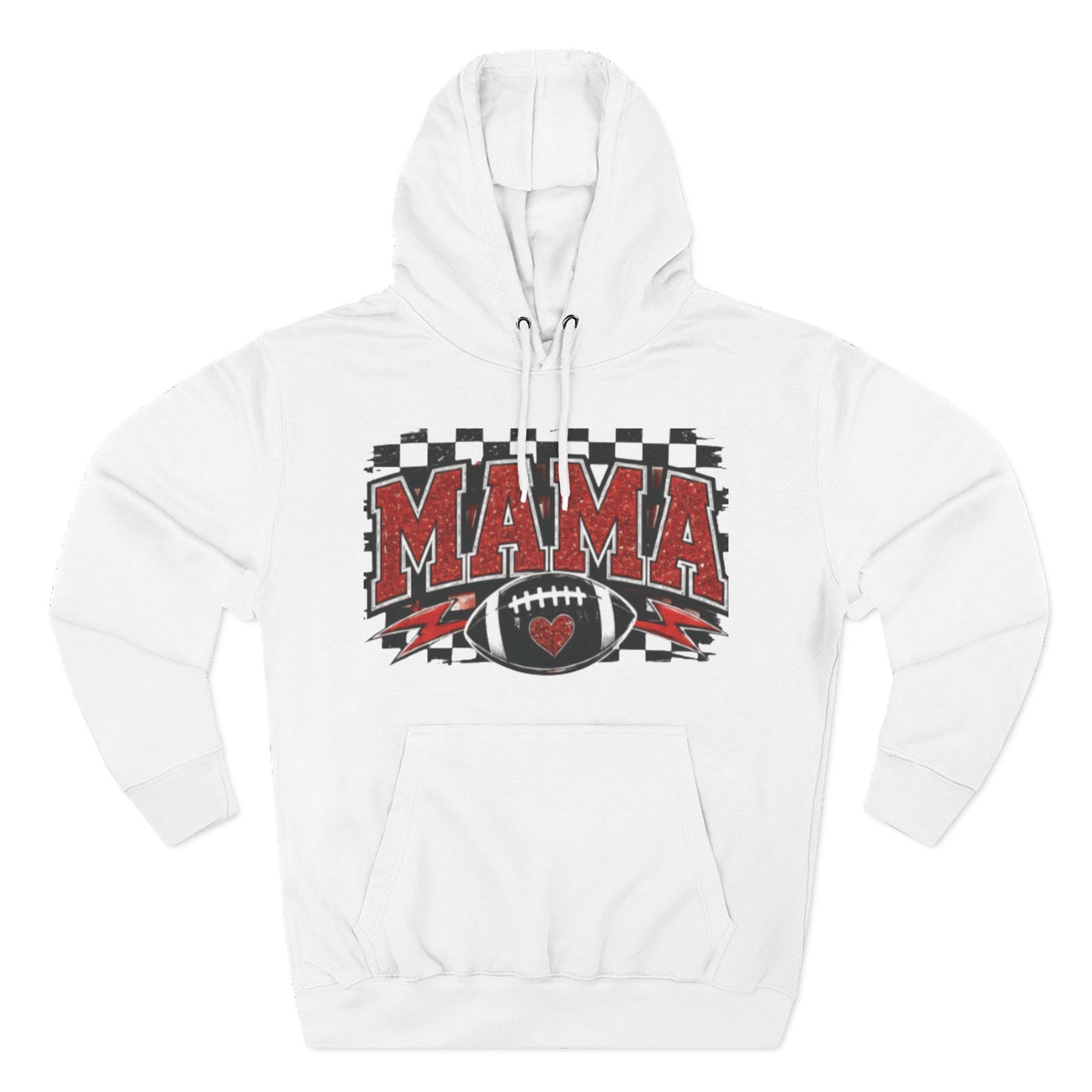 Mama Football Hoodie — #10 Player Mom Fleece Pullover