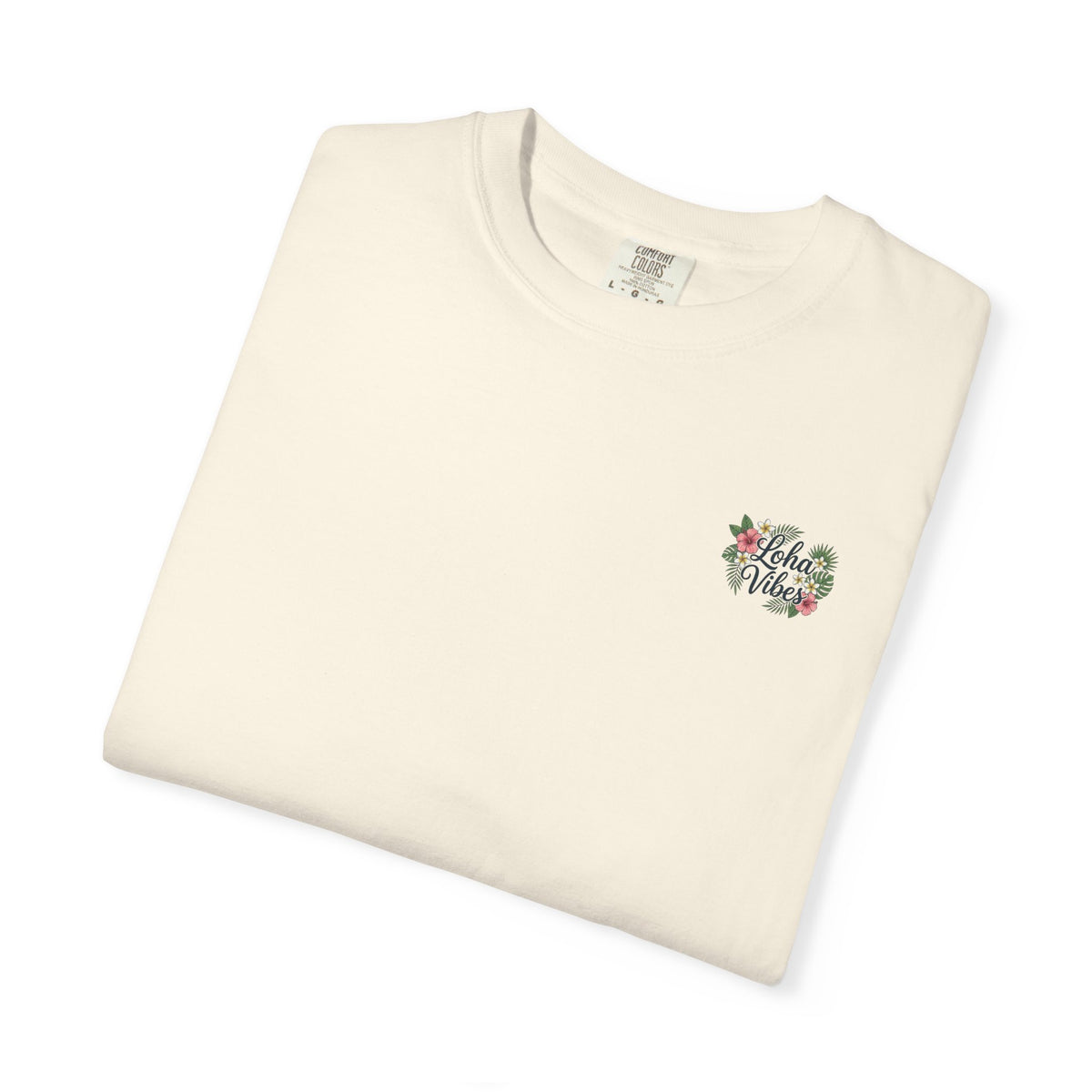 Loha Vibes T-Shirt — Tropical Floral Back Print