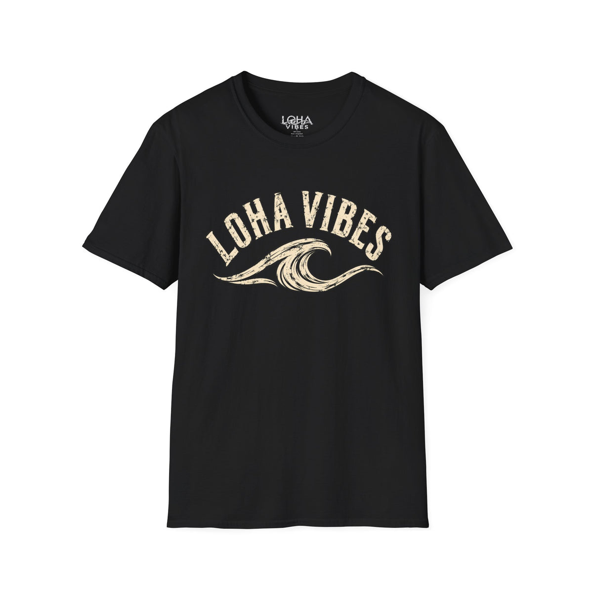 LOHA VIBES Signature Wave Graphic Tee – Coastal Lifestyle T-Shirt