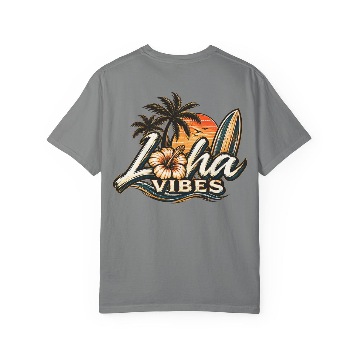 Loha Vibes Tropical Surf Graphic T-Shirt