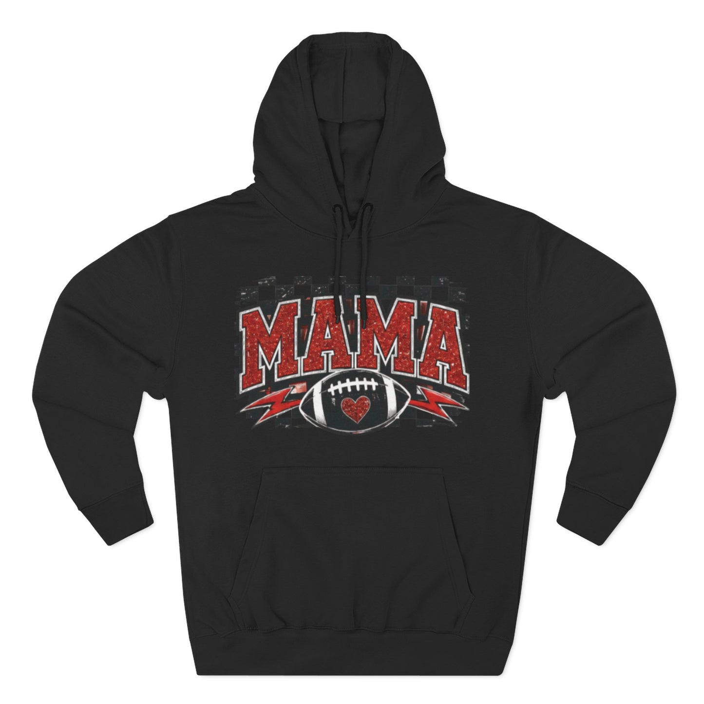 Mama Football Hoodie — #10 Player Mom Fleece Pullover