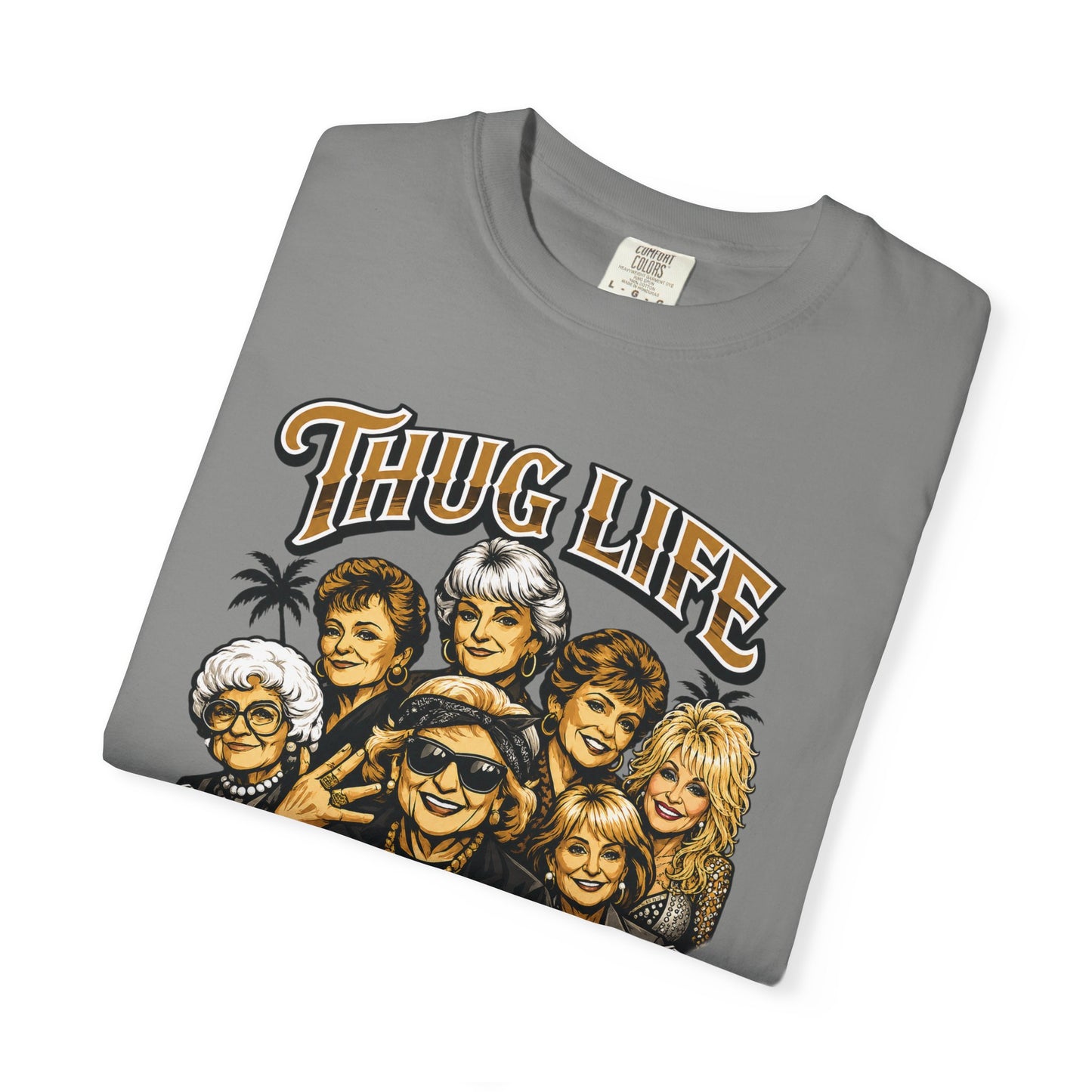 T H U G Golden Dolly Grandma Portrait T-Shirt | Retro TV Comedy Crew Tee