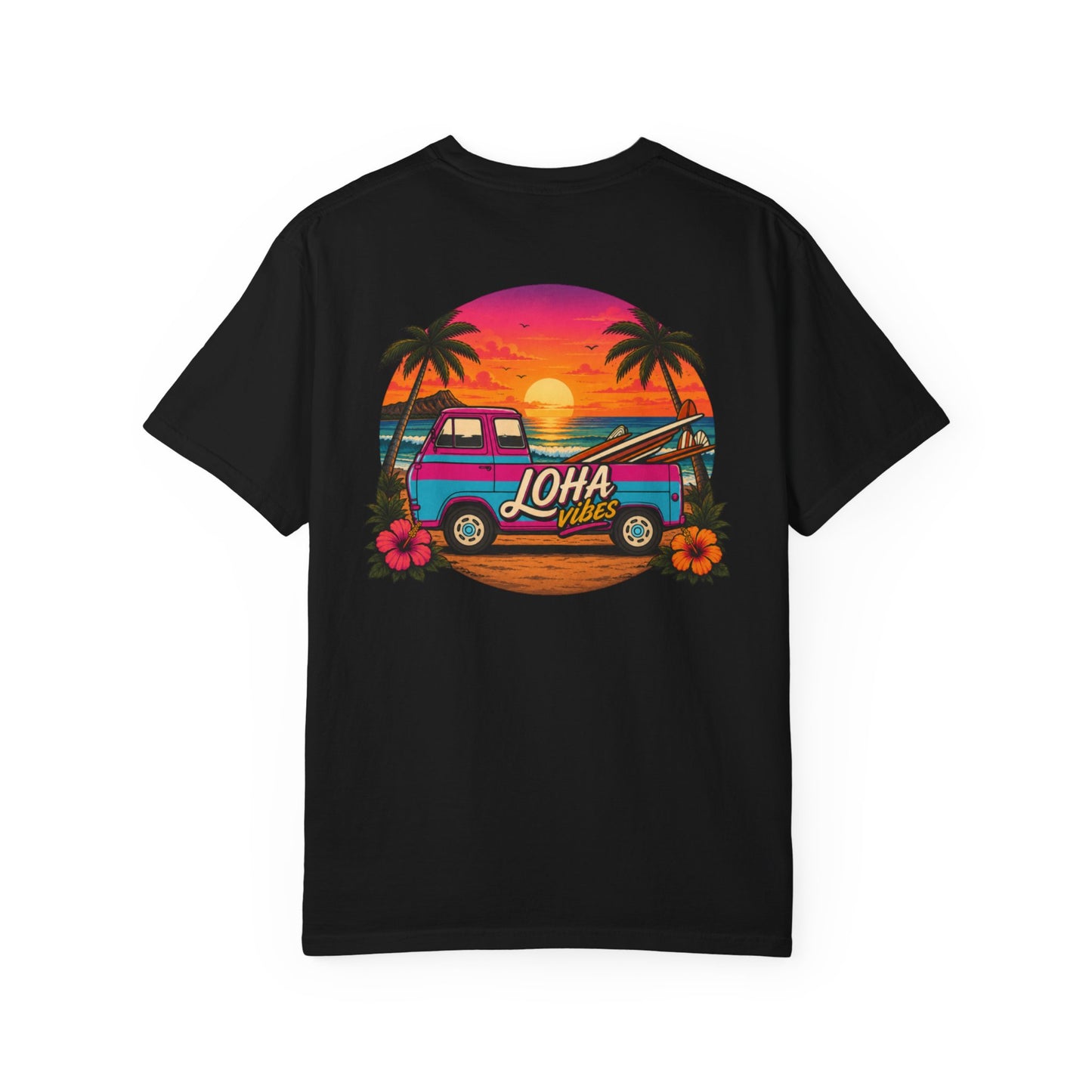 Retro 'Loha Vibes' Beach Van T-Shirt