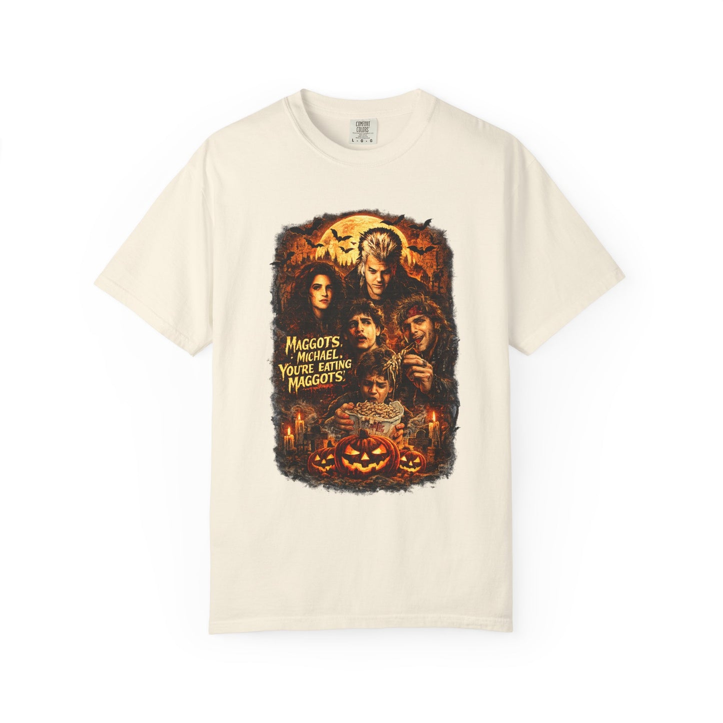Horror Movie Collage T-shirt | Halloween Pumpkin Skull Design