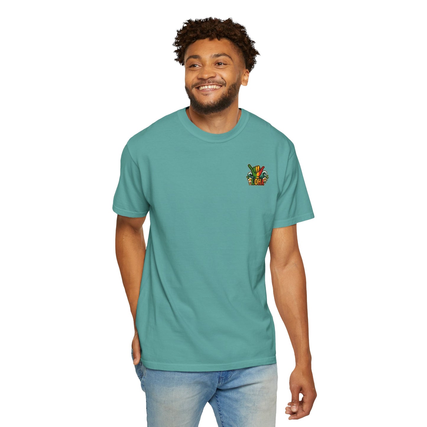 Loha Shaka T-Shirt — Retro Surf Hawaiian Tee with "LOHA" Back Graphic