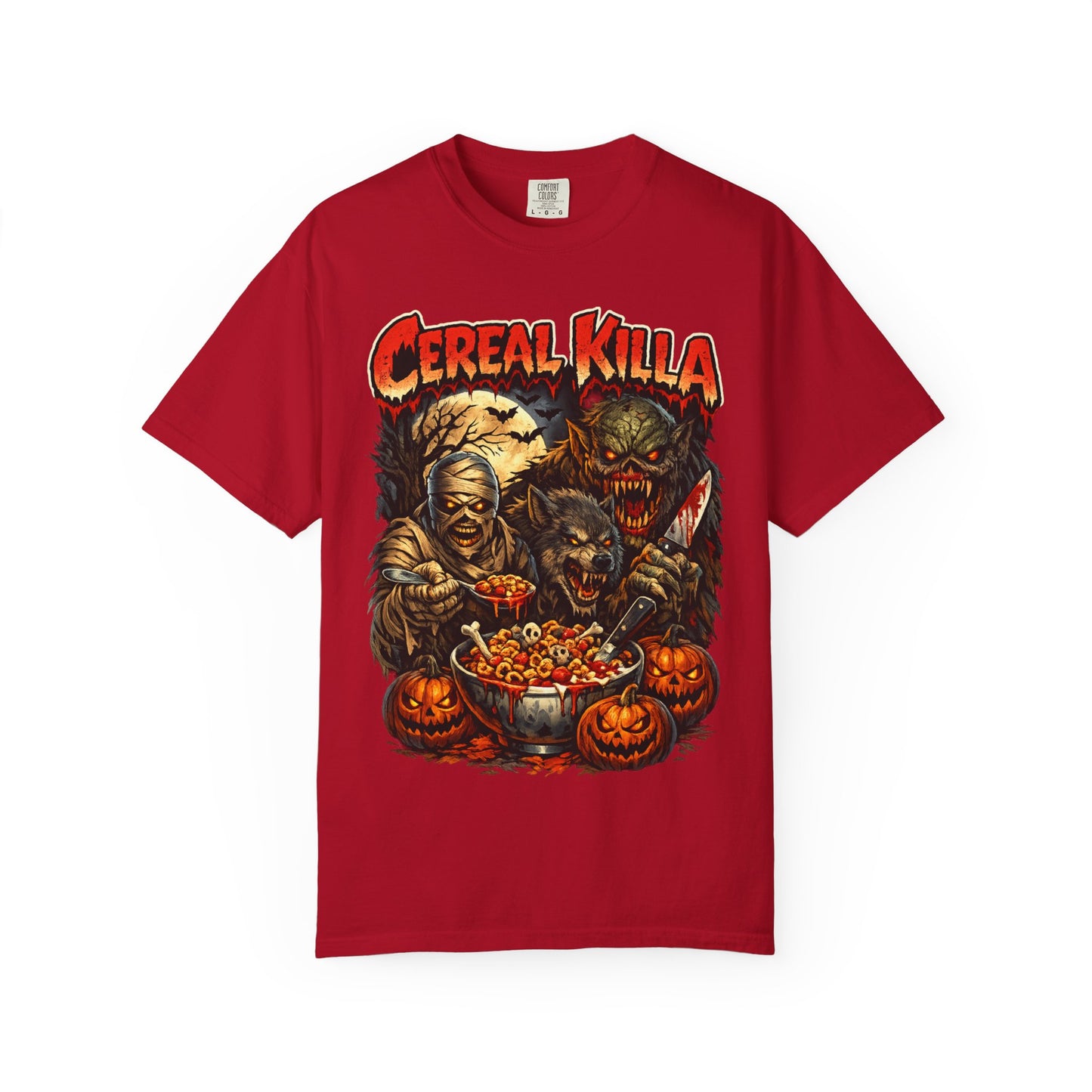 Cereal Killa Horror T-Shirt — Vintage Halloween Monster Graphic Tee.