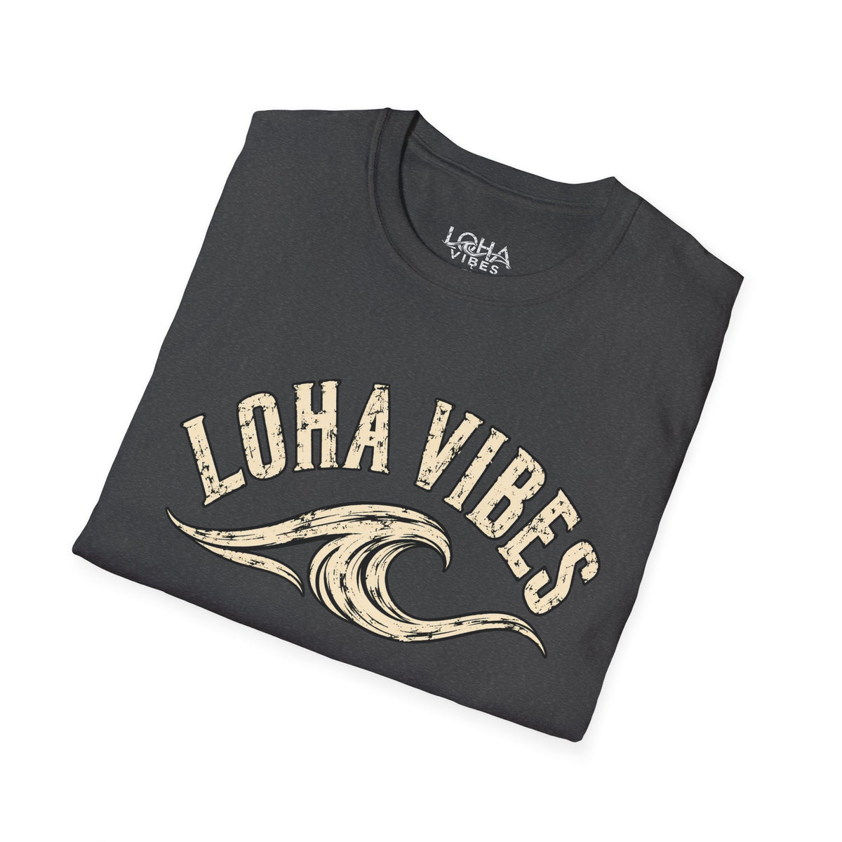 LOHA VIBES Signature Wave Graphic Tee – Coastal Lifestyle T-Shirt