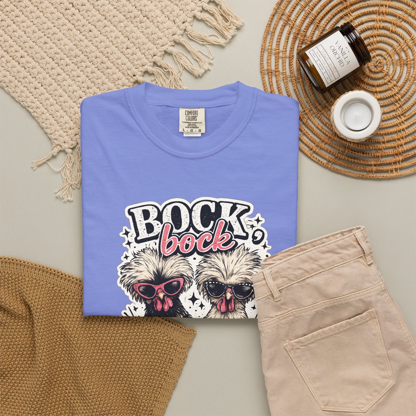Bock Bock Biotch T-shirt | Silkie Chickens Illustration, Funny Poultry Graphic