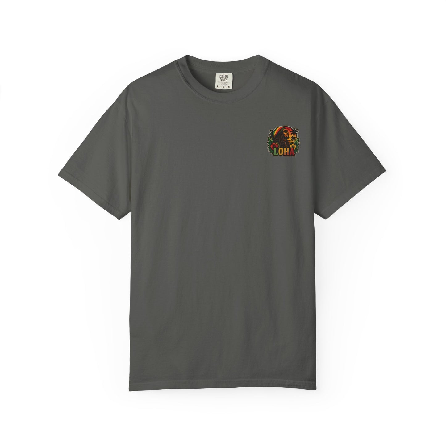 Rasta Aloha T-Shirt — "LOHA" Reggae Sunset Tee