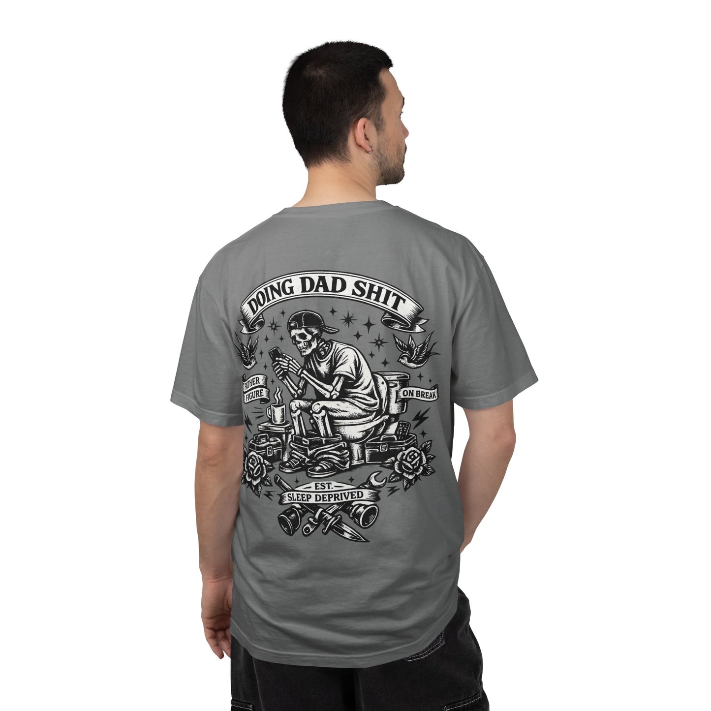 Dad Life T-Shirt — "Doing Dad Shit" Vintage Skull Dad Graphic Tee