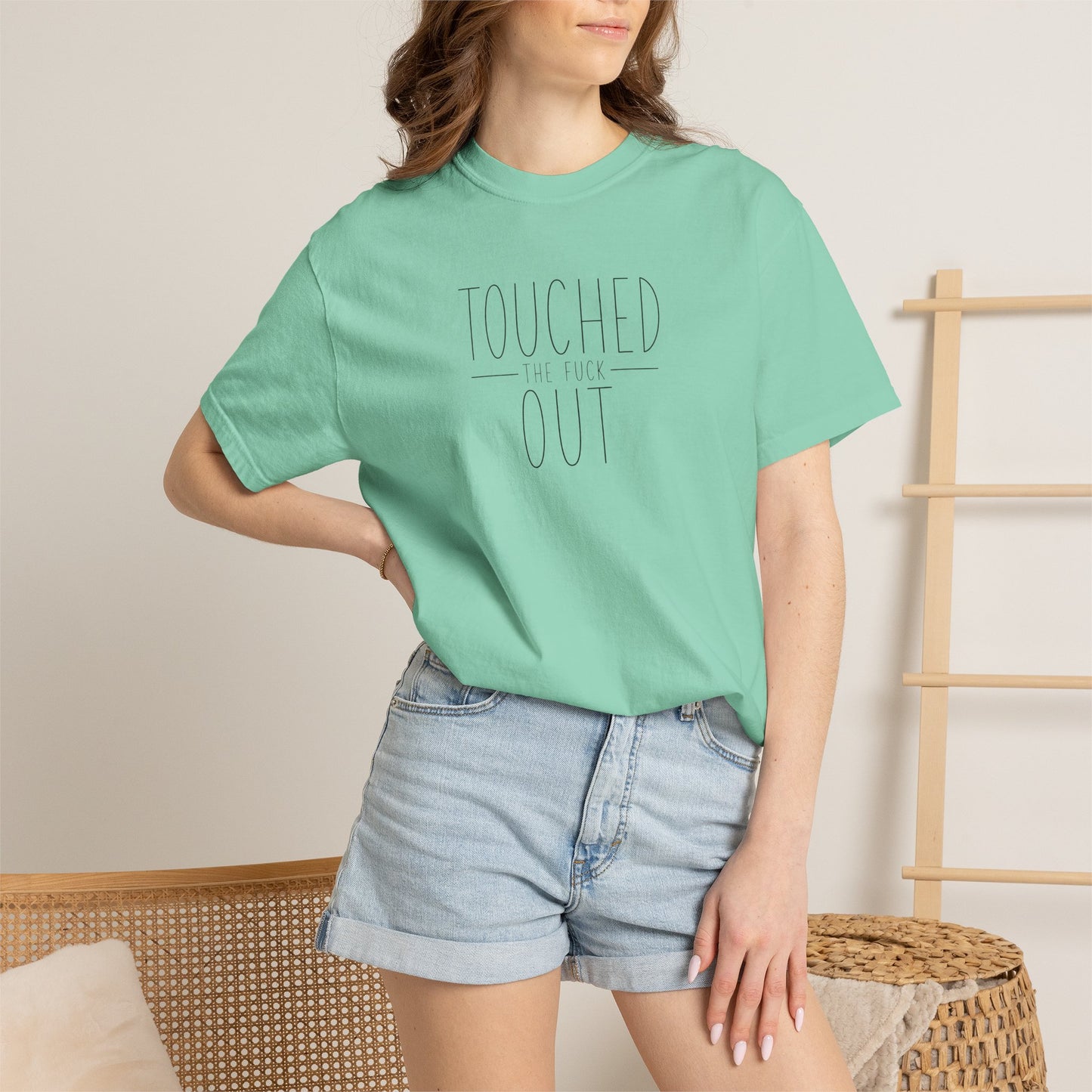Touched the F Out | Funny Overstimulated Mom Graphic Tee