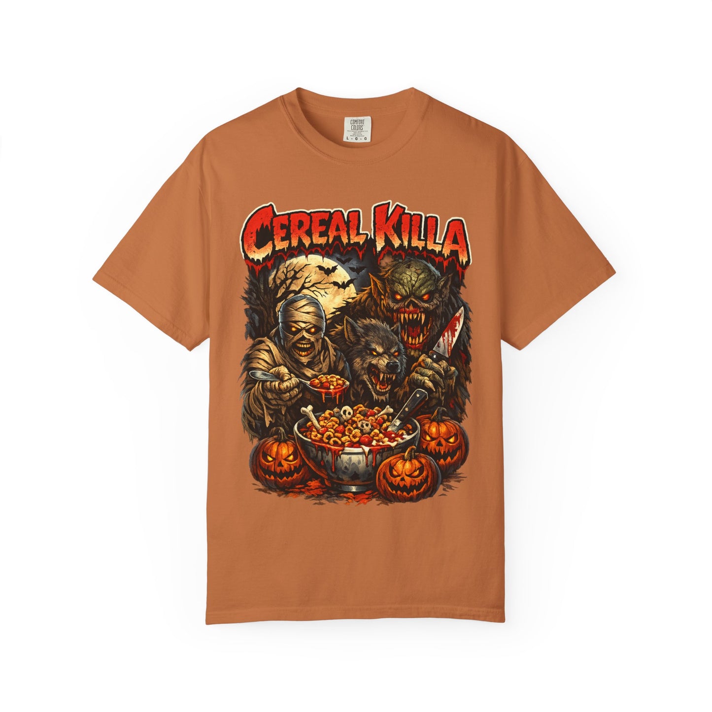 Cereal Killa Horror T-Shirt — Vintage Halloween Monster Graphic Tee.