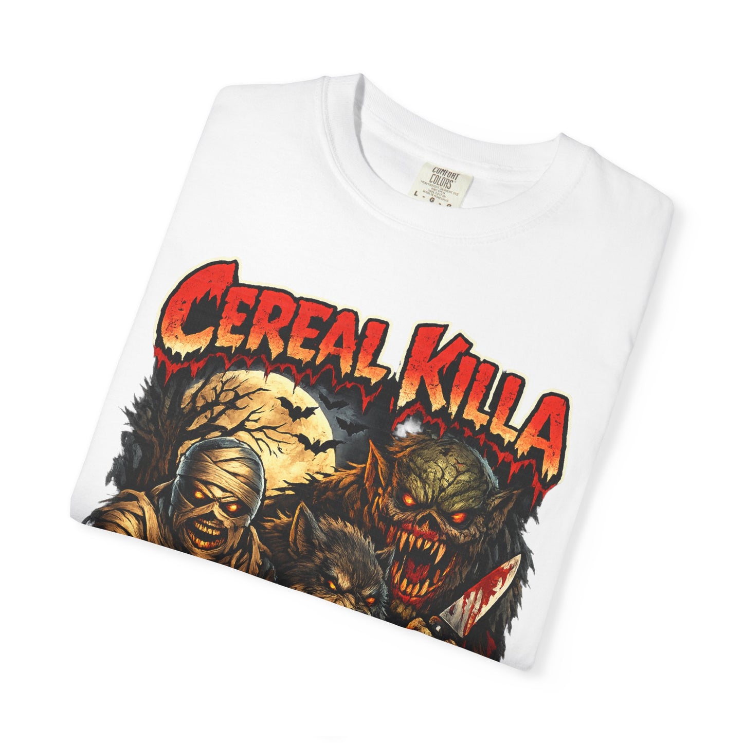 Cereal Killa Horror T-Shirt — Vintage Halloween Monster Graphic Tee.