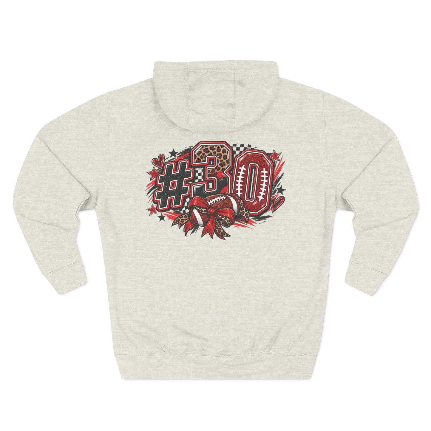 Mama Football Hoodie — #10 Player Mom Fleece Pullover