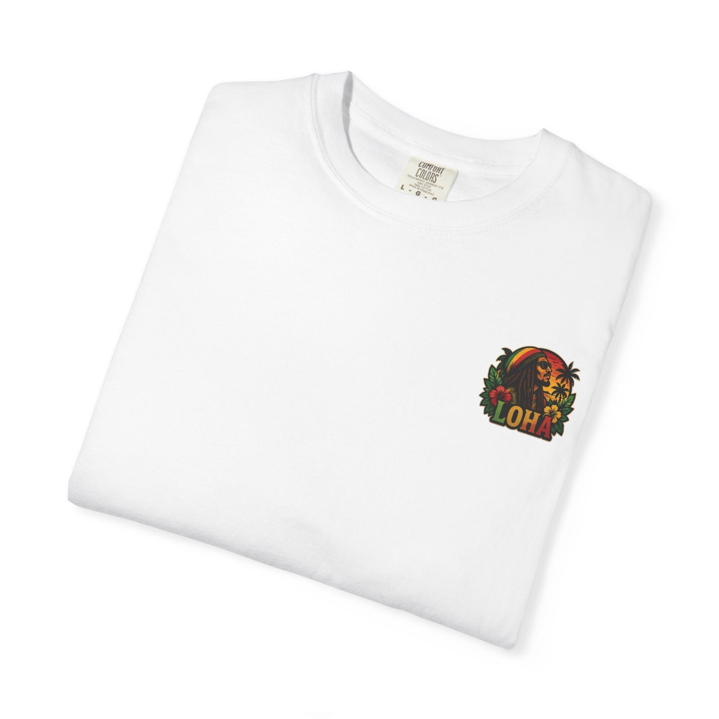 Rasta Aloha T-Shirt — "LOHA" Reggae Sunset Tee