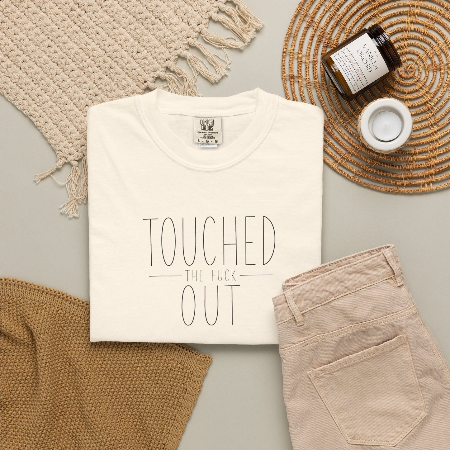 Touched the F Out | Funny Overstimulated Mom Graphic Tee