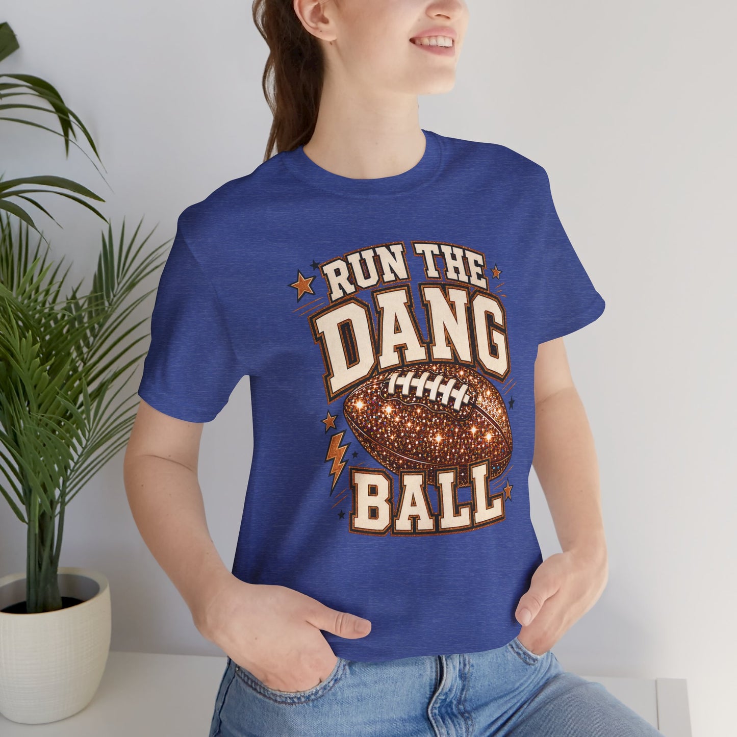 Run the Dang Ball Football T-Shirt — Retro Gridiron Graphic Tee