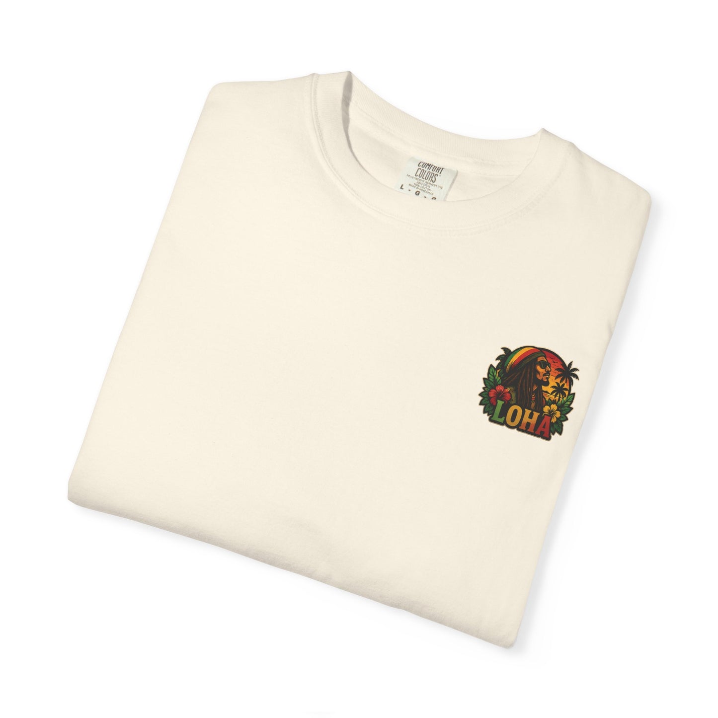 Rasta Aloha T-Shirt — "LOHA" Reggae Sunset Tee