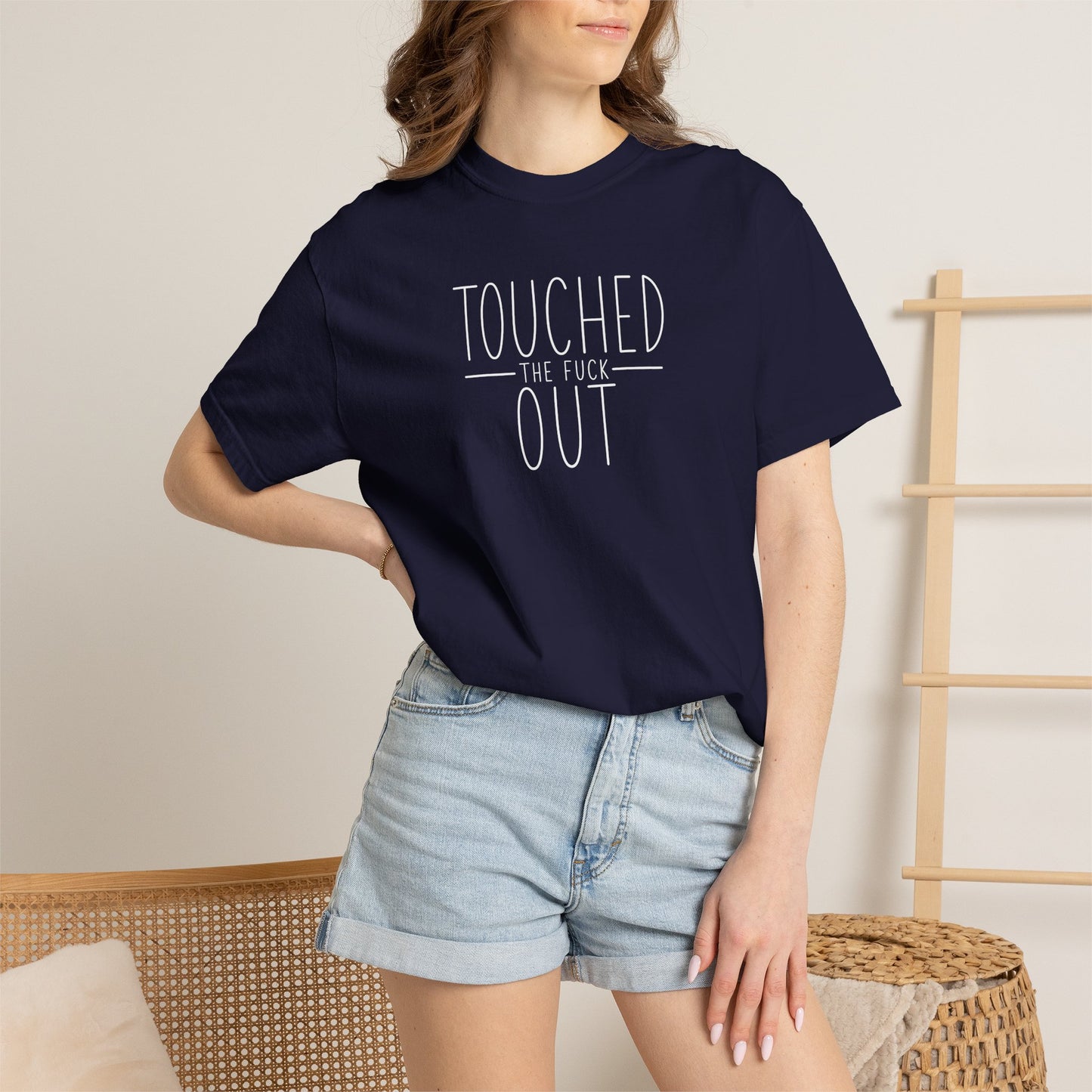 Touched the F Out | Funny Overstimulated Mom Graphic Tee