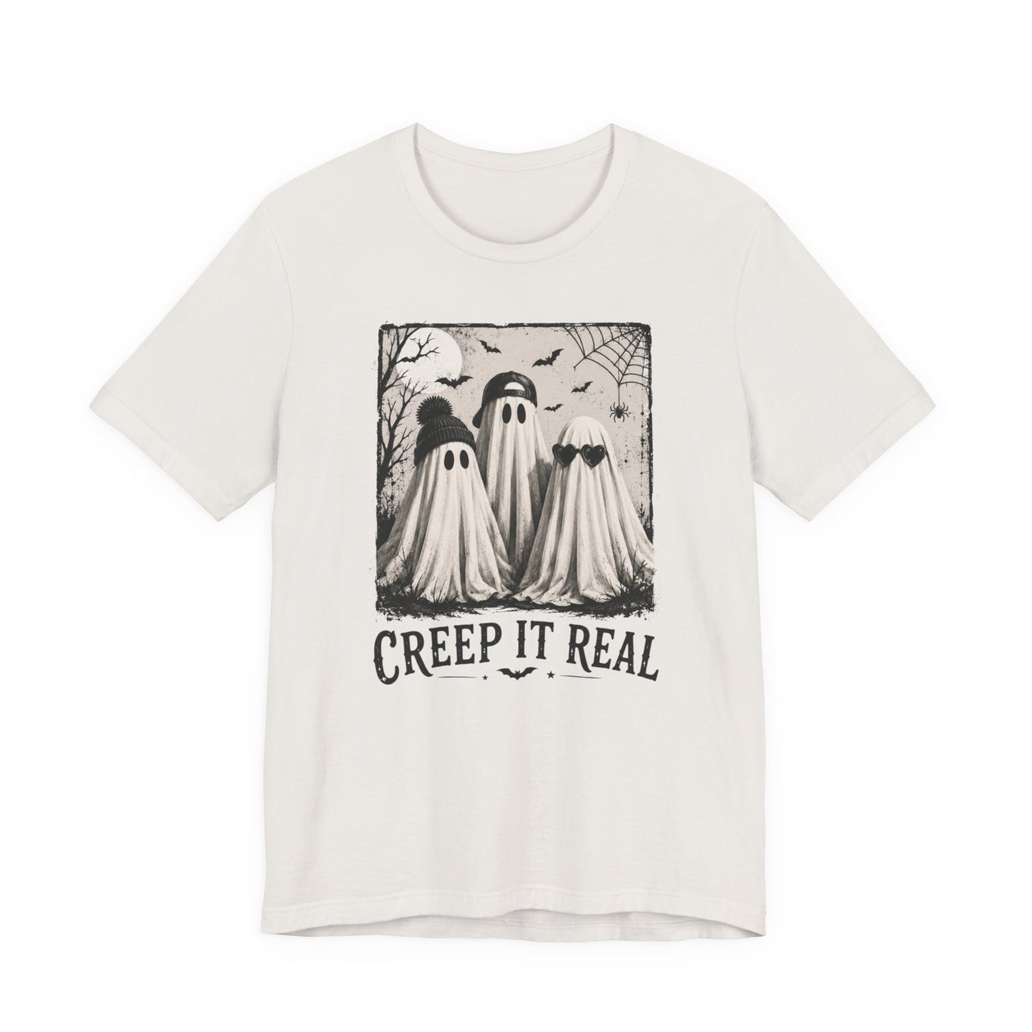 Creep It Real Ghost Graphic Tee — Vintage Halloween T-Shirt