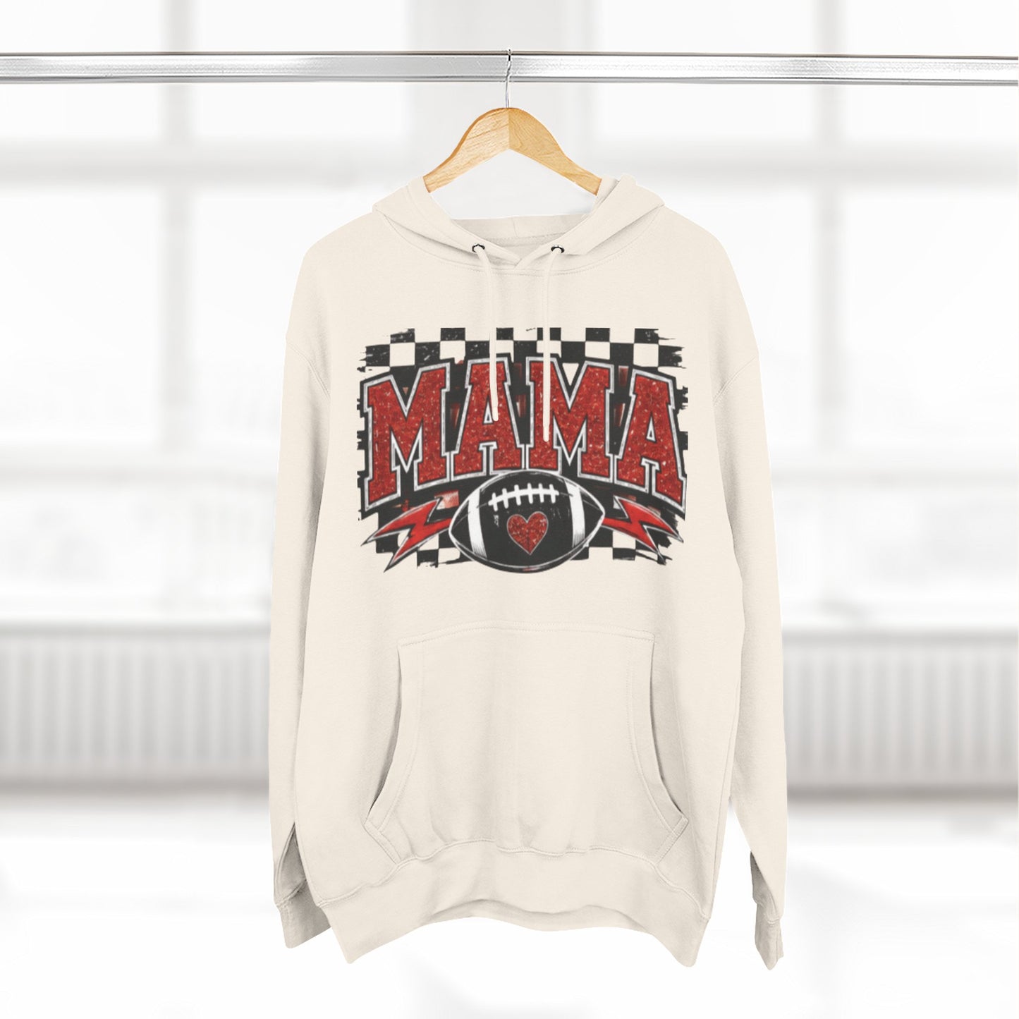 Mama Football Hoodie — #10 Player Mom Fleece Pullover