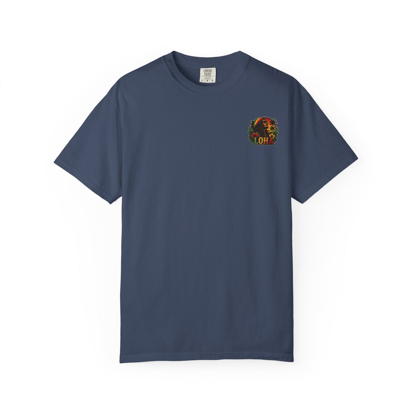 Rasta Aloha T-Shirt — "LOHA" Reggae Sunset Tee