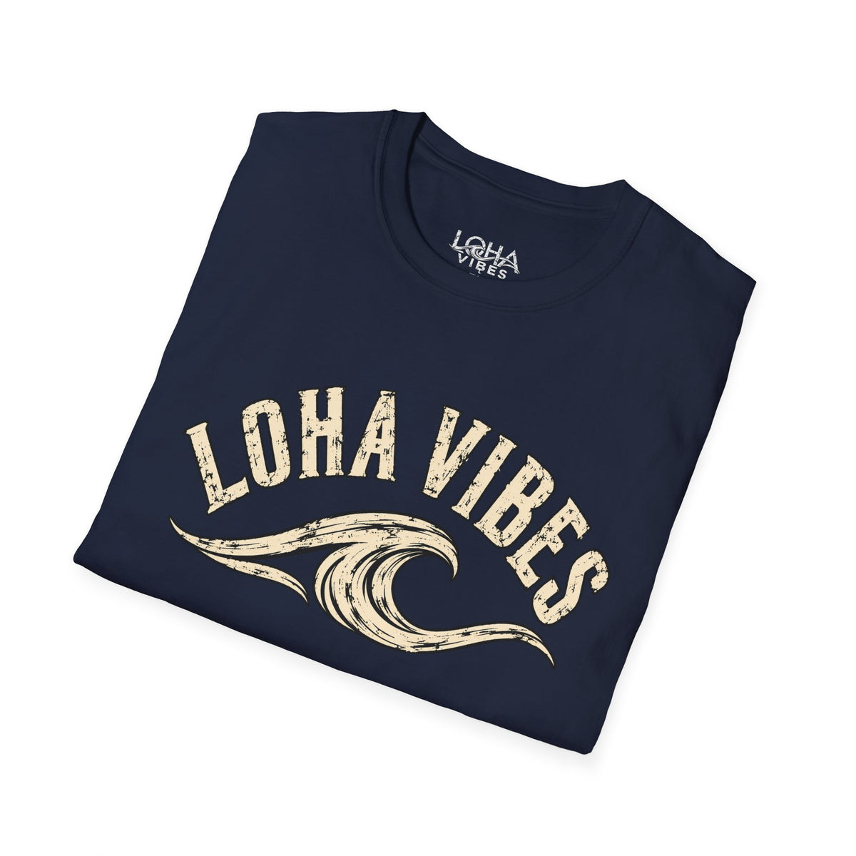 LOHA VIBES Signature Wave Graphic Tee – Coastal Lifestyle T-Shirt
