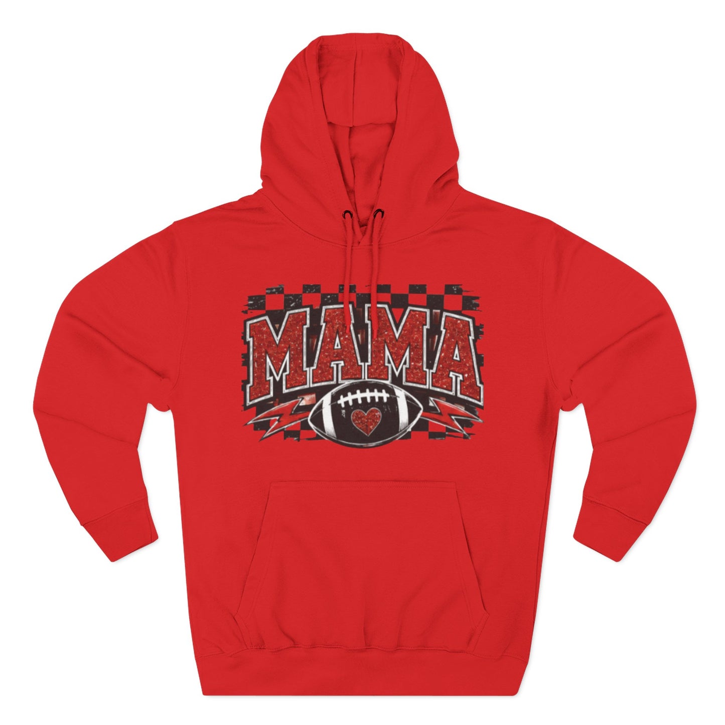 Mama Football Hoodie — #10 Player Mom Fleece Pullover