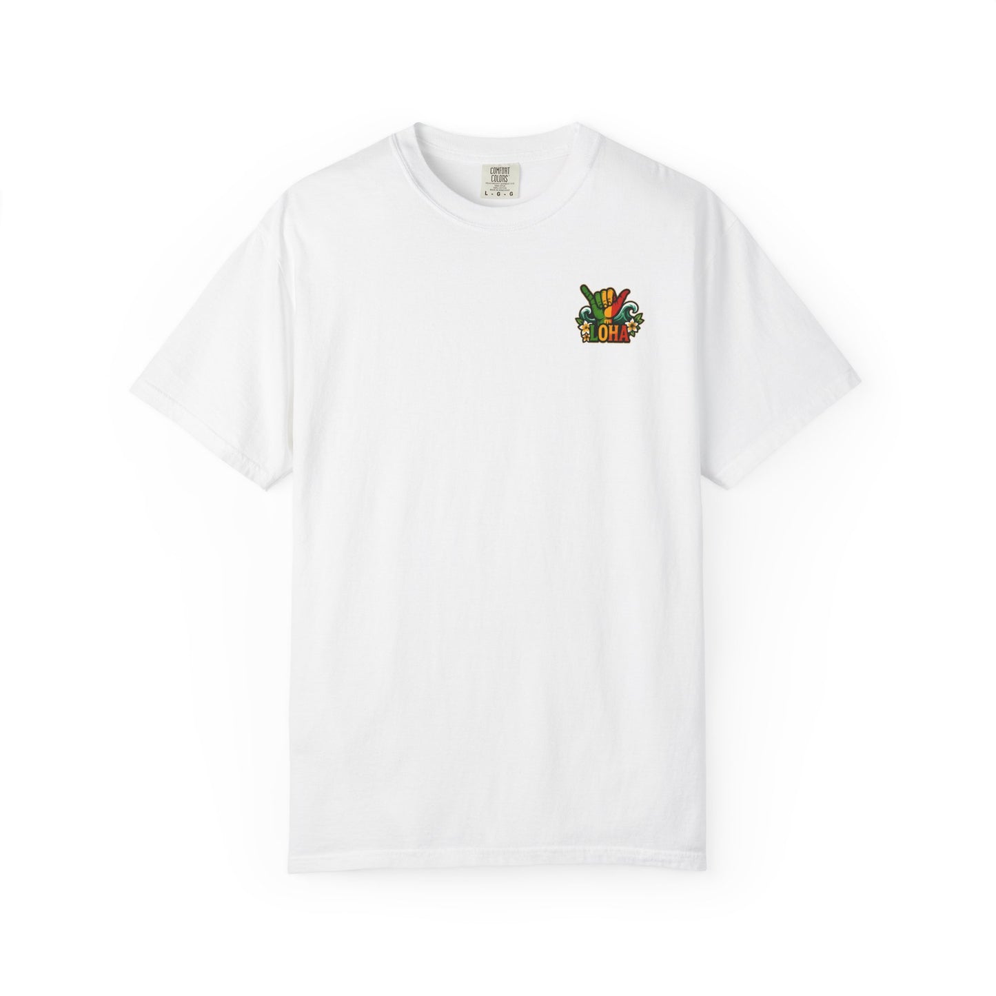 Loha Shaka T-Shirt — Retro Surf Hawaiian Tee with "LOHA" Back Graphic