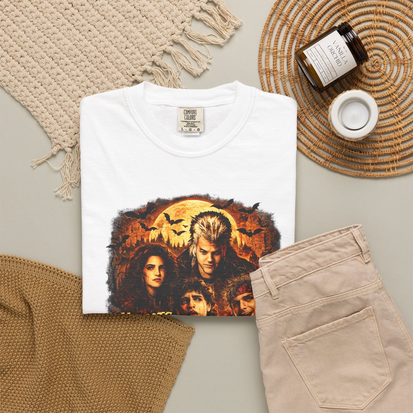 Halloween Horror Movie Collage T-Shirt — "Maggots" Retro Pumpkin Graphic