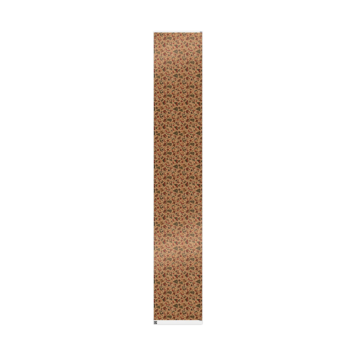 Vintage Christmas Wrapping Paper Roll — Rustic Snowman & Holiday Motifs