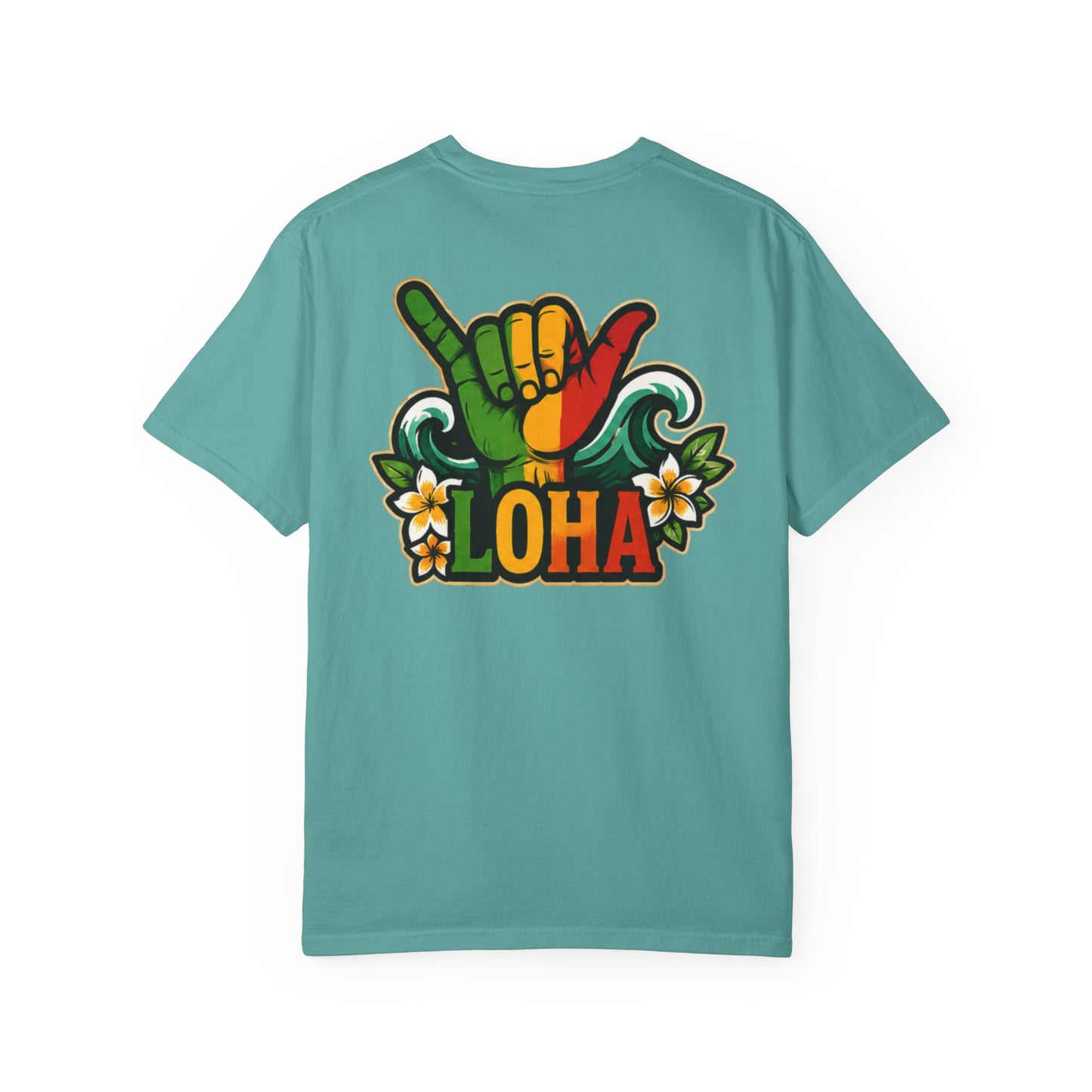 Loha Shaka T-Shirt — Retro Surf Hawaiian Tee with "LOHA" Back Graphic