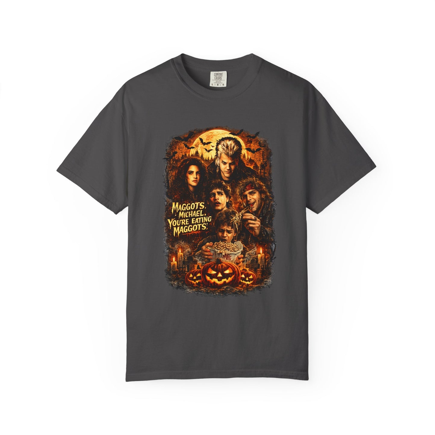 Horror Movie Collage T-shirt | Halloween Pumpkin Skull Design