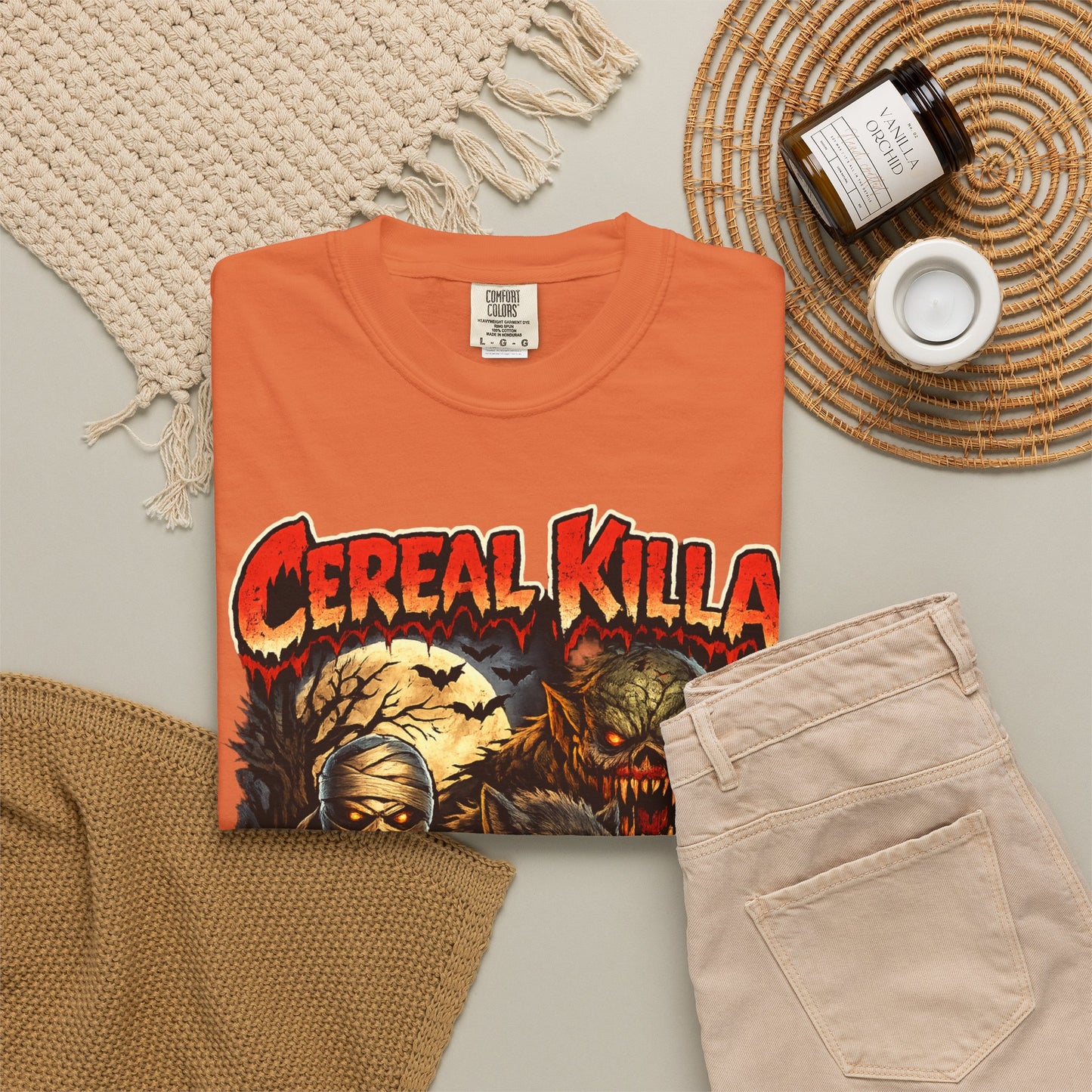 Cereal Killa Horror T-Shirt — Vintage Halloween Monster Graphic Tee.