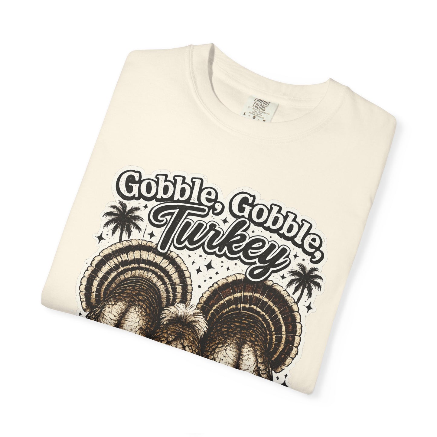 Gobble Gobble Turkey Butt T-shirt | Retro Thanksgiving Turkey Trio, Fall Holiday Tee