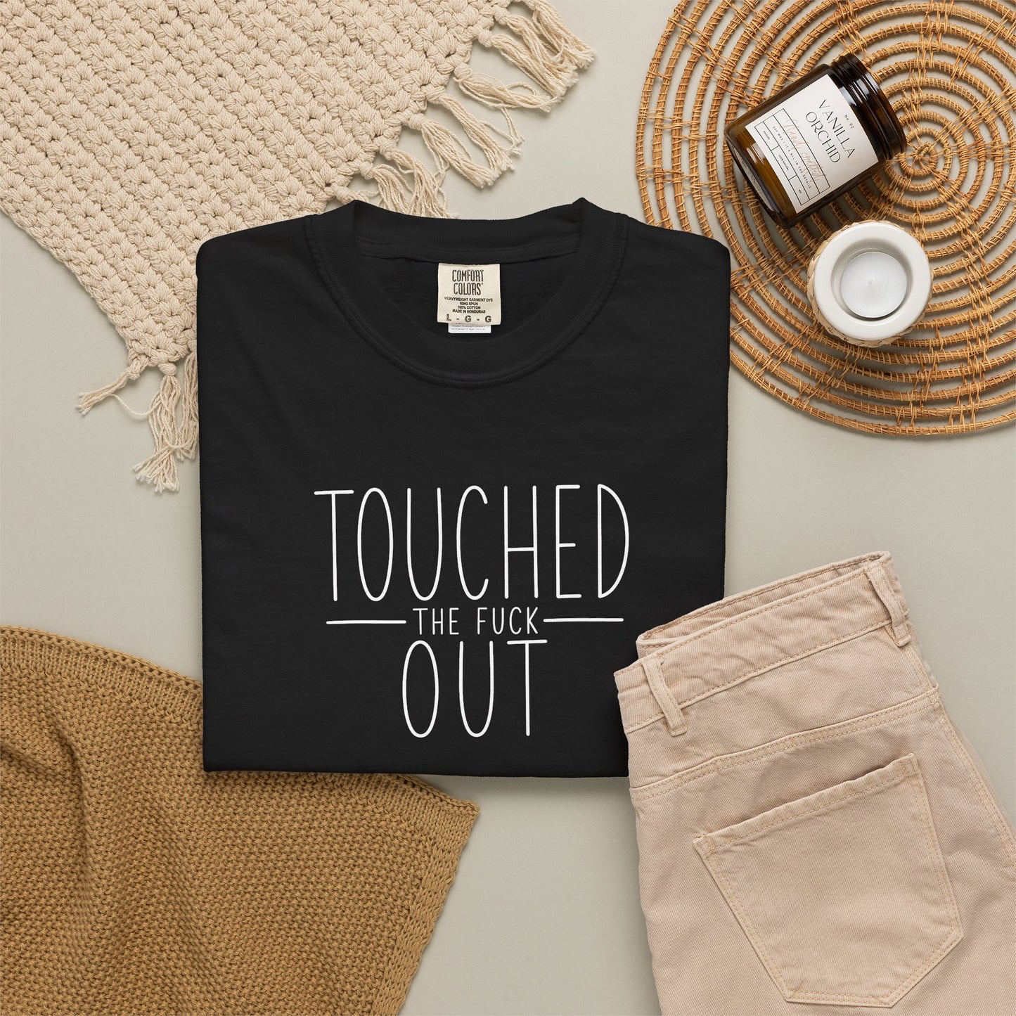 Touched the F Out | Funny Overstimulated Mom Graphic Tee