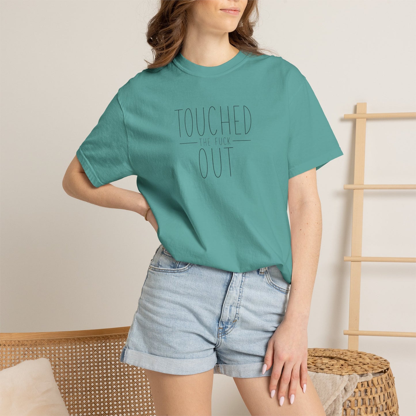 Touched the F Out | Funny Overstimulated Mom Graphic Tee